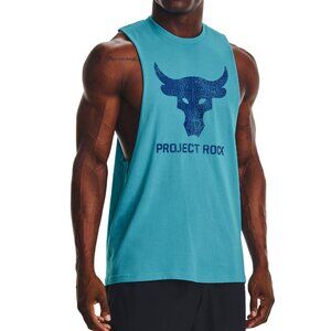 UNDER ARMOUR PROJECT ROCK BRAHMA BULL TANK 1373787-433 GLACIER BLUE/MIRAGE S